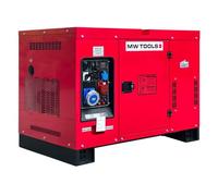 Groupe électrogène diesel raccord réservoir externe insonorisé 12,0 kW 1x230 V +15,0 kW 3x400 V MW-Tools DG150EP