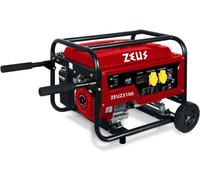 Groupe Électrogène Essence Zeuz 3000 W, Autonomie 9 h, Moteur 4 Temps, Système AVR, Monophasé, Rouge