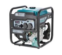 Könner & Söhnen KS 3300i. Générateur inverseur à essence 3300W, générateur électrique avec 2x Schuko 230V, générateur électrique de secours^affichage LED, générateur avec enroulements en cuivre,EURO 5