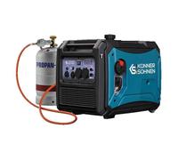 Könner & Söhnen LPG/Benzin-Inverter-Generator KS 4000iEG S Boîtier insonorisé Gas strogener 4000 W, 2x16 A connexions, mode ECONOMY