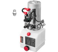 Groupe hydraulique - Pompe hydraulique à simple effet pour remorque basculante - 12 V - Pression max. 22 MPa - Débit 3,4 L/min - Réservoir métallique 3,8 L - Blanc