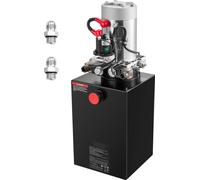 Groupe hydraulique / pompe hydraulique - Pompe à double effet 12 V CC pour remorques basculantes - Pression max. 22 MPa - Débit 3,4 L/min - Réservoir métallique 11,4 L - Noir
