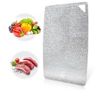 Grourarty Planche à découper en titane pour cuisine, 100 % titane pur, découpe double face pour viande, fruits et légumes, 30 x 20 cm