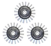 Grout Cleaning Brush Wheels for Any Grout Groovy! Electric Machines | Standard Replacement Brush/Scrubber for Quick and Easy Grout Cleaning | Bathroom, Tile, & Kitchen Floor Grout Cleaner (3 Pack)