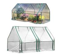 Grow Tunnel Cover Rain-Proof Polytunnel Green Houses High Value | Insulation Room with Roll-Up Doors for Outdoor Plant No tools are required for assembly. This makes it easy to move or store