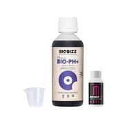 GROWMANIA Bio Up de BioBizz 500 ml + Probe Boost Up de Up Nutrients + Verre doseur | Régulateur de pH pour jardins urbains | Améliore l'absorption des nutriments dans les plantes