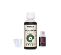 GROWMANIA Pack Bio Grow de BioBizz 250 ml + échantillon Boost Up Nutrients + Verre doseur | Biogrow engrais organique pour la croissance végétale | Idéal pour tous types de substrats