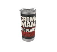 Grown Man Big Plans Daughter Humour Père Fille Gobelet isotherme en acier inoxydable double paroi