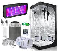 Growzelt Kit Complet B - Système de culture hydroponique - Lampe de croissance LED - 80 x 80 x 160 cm - Non dimmable