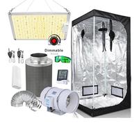 Growzelt - Kit complet de culture E - Lampe de croissance LED - 80 x 80 x 160 cm - Structure en aluminium