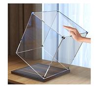 GRRICEPL Présentoir De Casque, Armoire De Rangement pour Casques De Moto, Boîte De Rangement Vitrine Artisanale Verre Alliage (Couleur : Clear-B, Taille : 50x50x45cm)