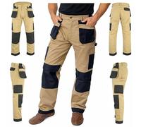 'GRS Multi Pockets Mens Combat Cargo Work Trouser with Knee Pad Pockets (Various Sizes and Colours: 28'' - 50'')'