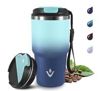 Grsta 20oz Mug Isotherme, Anti-Fuite Tumbler, Double Paroi Isolante Acier Inoxydable, Tasse Isotherme avec Couvercle à Vis, Gobelet Thermique pour Boissons Chaudes et Glacé