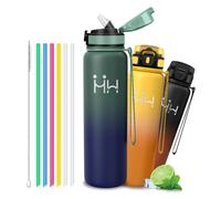 Grsta Bouteille Isotherme 1l - Gourde Isotherme - Bouteille Inox- Anti Fuite- Gourde Inox- Double Isolation- Bouteilles Isothermes- Facile à Nettoyer, Bouteille d'eau pour Yoga, Camping, Sport