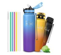 Grsta Bouteille Isotherme 1l - Gourde Isotherme - Bouteille Inox- Anti Fuite- Gourde Inox- Double Isolation- Bouteilles Isothermes- Facile à Nettoyer, Bouteille d'eau pour Randonnée, Camping, Voyage