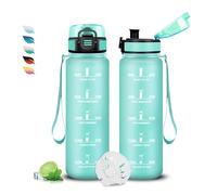 Grsta Gourde Enfant, Gourde 500ml, Anti-Fuite, Bouteille Plastique, avec Marqueur de Temps, Water Bottle Sport, Bouteille anti Fuite, Facile à Nettoyer, Water Bottle pour Running, Voyage, École, Vélo