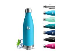 Grsta Gourde Enfant, Gourde Isotherme 500ml, Gourde Inox, Sans BPA, Gourde Reutilisable, 24h Froid & 12h Chaud, Anti Fuite, Thermos pour l'École, Bureau, Voyage, Camping, Sport, Bleu Ciel