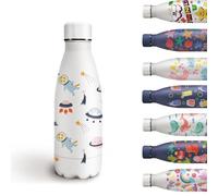 Grsta Gourde Isotherme, 350ml Gourde Enfant, Gourde Enfant Inox anti Fuite, Mini Gourde qui peut être transporté avec vous, Gourde pour l'école, Les Bureau et la Maternelle, Blanc
