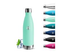 Grsta Gourde Isotherme 500ml, Gourde Inox, 24h Froid & 12h Chaud, Gourde sans Bpa, Gourde Metal, Double Vide, Facile à Transporter, Bouteille d'eau pour l'École, Bureau, Camping, Voyage, Bleu