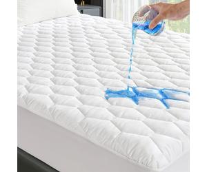 GRT California King Protège-Matelas imperméable, 100% imperméable piqué