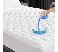 GRT Protège-Matelas 150x200 cm - Matelassé, Imperméable & Respirant - Alèse Housse Coussinée Certifié Oeko-TEX - Skirt jusqu'à 30 cm