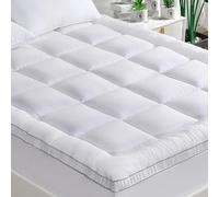 GRT Surmatelas 160x190 cm - Épaisseur Généreuse de 6 cm pour Un Sommeil Confortable, en Fibres de Bambou et Garnissage 3D - Ultra-Doux et Respirant
