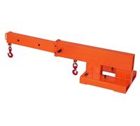 Grue à flèche pour chariot élévateur, capacité de 2 495 kg, palan de levage pour grue mobile sur chariot élévateur avec 2 crochets, télescopique manuel 1 200-1 867 mm, équipement de manutention et de 