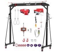 Grue à Portique Mobile 997,9 kg-VEVOR-Portique de Levage, Hauteur Réglable 2430-3630 mm, pour Garage et Entrepôt