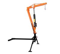 VEVOR Grue de Levage pour Pick-up et Camionnette 680 kg, Montée sur Attelage, Grue Manuelle avec Cric Hydraulique 12 t, pour Machines, Bois et Équipements, Flèche Télescopique Pivotante 360°, Pliable