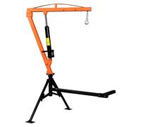Grue de levage SucceBuy avec attelage, capacité de charge de 453,6 kg, équipée d'une pompe hydraulique de 8 tonnes, grue de levage manuelle avec fonction de rotation à 360°, dispositif de levage en ac