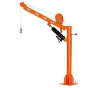 Grue de levage SucceBuy avec une capacité de 453,6 kg, grue de chargement manuelle avec treuil et pompe hydraulique de 8 tonnes, grue de levage avec flèche télescopique et rotation à 360°, équipement