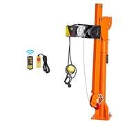 Grue de levage SucceBuy avec une capacité de 499 kg, équipée d'un treuil électrique PA800, d'un flèche télescopique réglable, d'une rotation à 360° et d'une télécommande, idéale pour les travaux de co