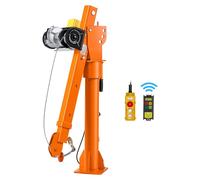 Grue de levage SucceBuy avec une capacité de 998 kg, grue de chargement équipée d'un treuil électrique, grue de levage avec flèche télescopique réglable, rotation à 360° et télécommande, accessoire de