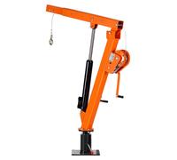 Grue de levage SucceBuy, capacité de 907,2 kg, grue de chargement manuelle avec treuil et pompe hydraulique de 12 tonnes, grue de levage avec flèche télescopique et rotation à 360°, équipement de leva