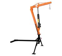 Grue de levage VEVOR avec attelage, capacité de charge de 680 kg, incluant une pompe hydraulique de 12 tonnes, grue de levage manuelle avec tourelle rotative à 360°, équipement de levage en acier au c