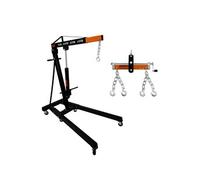 MonsterShop – Grue motorisée 1 tonne – Équilibreur 900 kg, double crochet, pompe hydraulique
