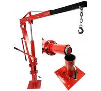 Grue hydraulique d'atelier, capacité 1 tonne, rotation à 360°, pliable, élévateur motorisé pour fourgon d'atelier