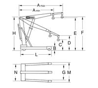 Grue mobile pliante standard, 1t - KS TOOLS - 161.0020