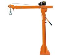 Grue pivotante de 500 kg pour véhicule et pickup, grue de chargement de 500 kg avec treuil électrique de 1500 kg, bras réglable de 120 à 160 cm, grue de véhicule avec commande manuelle pour remorque
