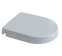 Grünblatt Abattant de WC hygiénique Health Care - Avec rehausseur de 5 cm et système d'abaissement automatique - Fixation extra stable pour une sécurité maximale - En Duroplast - En forme de D - Blanc