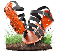GRÜNTEK Aérateur Gazon Pelouse Sandales Chaussures à Clous Aération Réagreage Sol Epoxy. Clous en Acier, Boucles en Métal, Taille Unique.
