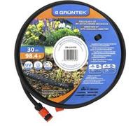 GRÜNTEK Tuyau Goutte à Goutte 30M. Tuyau Poreux Arrosage | Tuyau microporeux souterrain 30 M - Débit 5 à 10 L/min - Kit 3 raccords - Anti-algues - Résistant UV - Pression 3-6 bar