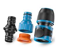 GRÜNTEK Lot de 3 raccords rapides de tuyaux arrosage robinets et | Kit 3 raccords universels - Tuyaux 13-16 mm - Robinets 13-19 mm - Installation sans outils - Résistant UV
