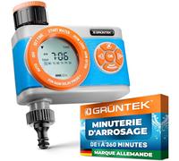 GRÜNTEK Programmateur Minuterie Arrosage Automatique - Minuteur Arroseur Digital Multifonction Personnalisable