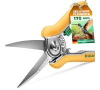 GRÜNTEK Sécateur de Jardin à Fleurs Bonsai Plantes. Sécateur de précision Lame 100% Inoxydable. Ciseaux pour Fleuriste et Jardinage Colibri