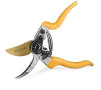 GRÜNTEK Sécateur de Jardin Professionnel Forgé Ciseaux Fleurs Plants Vigne Jardinage. Lame franche en Acier et Titane. Coupe Bypass. Pruning shears