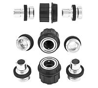 GRÜNTEK Set de 1 Raccod Arrosage Métalliques Femelle + 2 Adaptateurs Males. | Filetage 19 mm - 1 raccord femelle + 2 mâles - Connexion rapide - Compatible tuyaux, arroseurs, pistolets