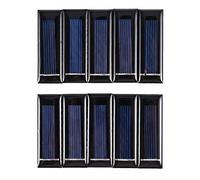 Gruita 10 Pieces Mini Panneau Solaire Nouveau 0.5 V 100 mA Panneaux Solaires Panneaux photovoltaiques Module Solaire chargeur de batterie DIY 53 * 18 * 2.5mm