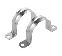 Gruita 2 Serre-joints en forme de U en acier inoxydable, demi-tuyau pour raccords de tuyauterie -80mm