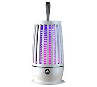 Gruita Attrape-Mouches Électrique Rechargeable par USB, Tapette à Moustiques Électrique avec Veilleuse pour Terrasse et Jardin